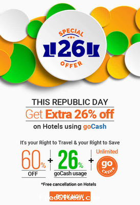 Special 26 Offer: Use 26% goCash on Hotels