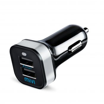 Amazon Mivi Smart Charge 3.1A Dual Port Car Charger for all smart mobile devices and Tablets