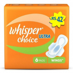 Whisper Choice Ultra Sanitary Pads Large 6 Pc Pack