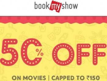 bookmyshow Get 50% Off + Rs. 100 Cashback on Booking Movie Tickets (Minimum 2 tickets)