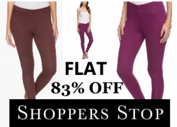 Shoppersstop Shopper stop Flat 83% off LIFE Women's Solid Jeggings