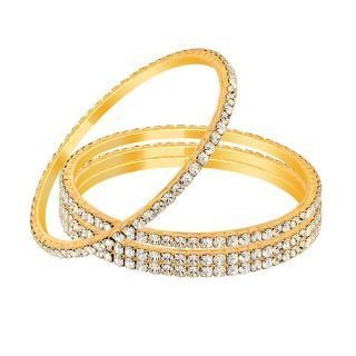 Shopclues Golden And Silver Bangles - Set Of 4 at rs. 89/- only