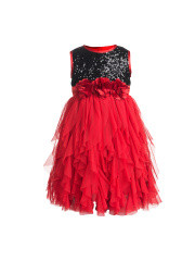Myntra Toy Balloon kids Girls Red & Black A-Line Dress