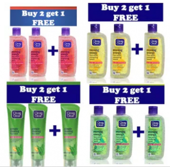 Clean & Clear Face Wash 33% off + Buy 2 Get 1 Free + 35% Cashback @ Paytm