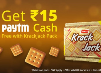 Paytm Get Rs 15 Paytm Cash on Rs 25 KrackJack Biscuit Pack