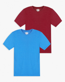 ajio Combo Pack of 2 Crew-Neck Men T-shirts at Rs 240/-