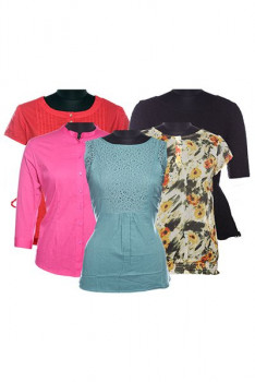 myvishal Women Shirt Combo 5 Pcs at Just Rs. 108/ Each + FREE Shipping