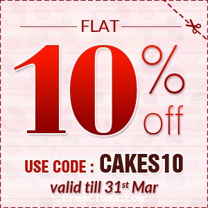 GiftstoIndia24x7 Flat 10% off on delectable cakes
