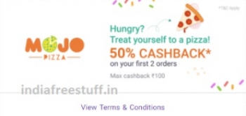 Mojo Pizza 50% Cashback with PhonePe