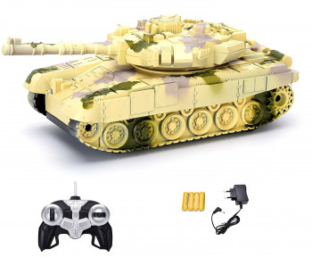 Webby Remote Controlled Tank with Music and Lights, Colour May Vary