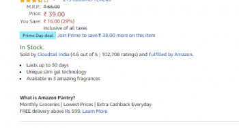 Amazon Join Prime Deal Rs 1/-