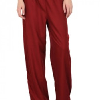 Sgatra Women Trouser Rayon Maroon Solid Pant