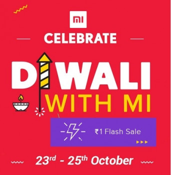(24th to 29th Oct ) Diwali with Mi Rs.1 Flash sale at 4PM
