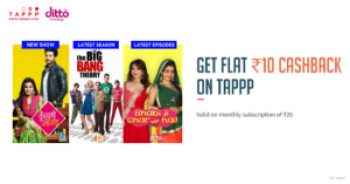 Freecharge- Get Flat Rs 10 cashback on Transaction of Rs 20 via FreeCharge on Tappp