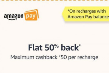 Amazon Get 50% Cashback (Upto Rs. 50) on Mobile Prepaid Recharge [all User]