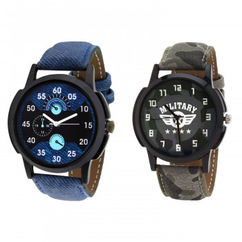 Amazon Relish Combo of 2 Analogue Multicolor Dial Mens Watches-Relish-930C