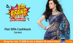 Big Brand Sale 50% cash back sarees