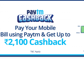 Paytm Paytm Loot 2100 cashback/Rs.50 Cashback on payment of Rs.99 or above (Vodafone)