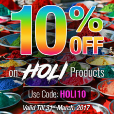 Enjoy 10% off on Holi Products