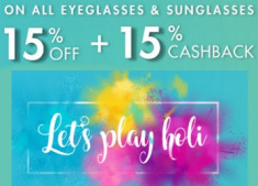 Lenskart Holi Offer : Get 15% Off + Extra 15% Cashback on Purchase of Rs.999