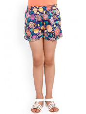 Myntra Oxolloxo Girls Multicoloured Printed Polyester Shorts