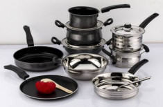Paytm Mahavir 14 Pc Stainless Steel And Non Stick Cookware Set Combo