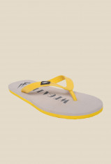 tatacliq Wega Life Joy Yellow & Grey Flip Flops