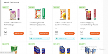 Grofers Grofers Month End Savers 25-31 Aug :- Get Rs.200 Cashback on Min Order of Rs.1200 ( SBC Members Only )
