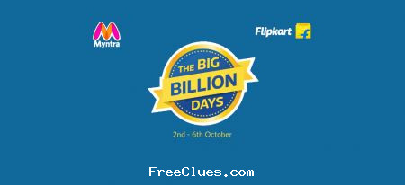Myntra The Big Billion Day Offer From 2nd to 6th October