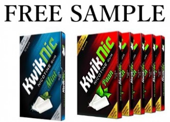 Free Samples FREE FREE :- Get Kwiknic Nicotine Gum Free Sample Worth Rs. 100
