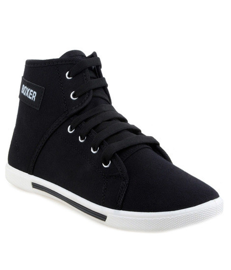 mrvoonik D-ROCK Black Boxer Casual Shoes For Men