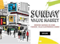 Snapdeal Sunday Value Market Sale on fashion, Electronics & Home Appliances