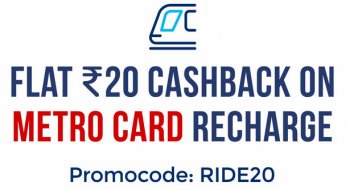 FLAT Rs.20 Cashback on Metro Card Recharge