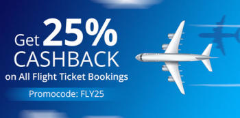 Paytm Get 25% cashback on all flight ticket bookings