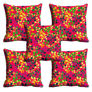 meSleep Abstract Multi Color Cushion Cover (16x16), multicolor