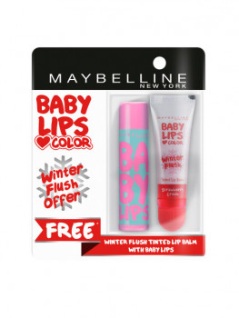 Maybelline Watermelon Smooth Baby Lips Lip Balm with Free Winter Flush Tinted Lip Balm @ Rs.108/- (40% off)