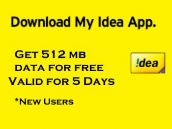 Download idea app & Get 512MB 4g net at Rs. 1