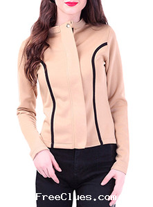 Limeroad Fawn Closed Neck Jacket