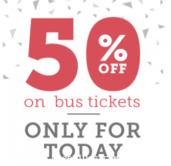 RedBus 50% off on online bus tickets booking today