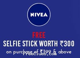 Nykaa Free Selfie Stick with Nivea beauty products