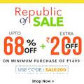 Yepme Republic of Sale - Upto 68% OFF + Extra Rs.200 OFF