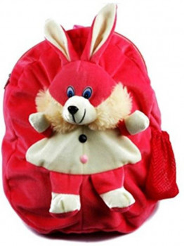 Emartos Soft Toy School Bag for for Kids, Travelling Bag, Carry Bag, Picnic Bag, Teddy Bag (Pink Bear)