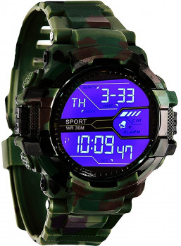 Emartos Army Green Attractive Digital sports Watch For Men's & Boys