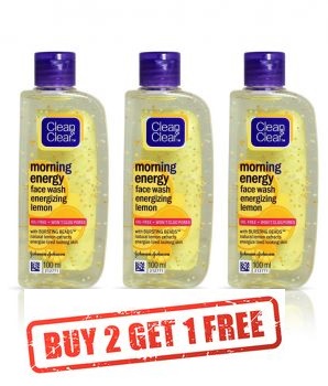 Snapdeal Buy 2 Get 1 FREE Clean & Clear Morning Energy Face Wash - Lemon 100 ml x 3