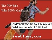 Oyorooms The 799 Sale: Book online Hotels at Rs. 799 + extra 100% cashback on App