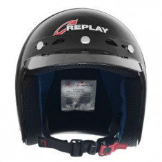 Amazon Replay Open Face Helmet Z-Way with Painted Sunpeak (Black, M)