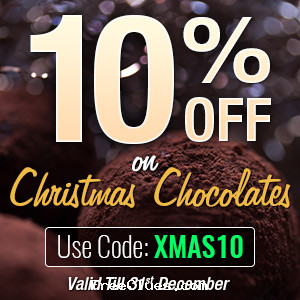 Get flat 10% Off on delectable Christmas Chocolates