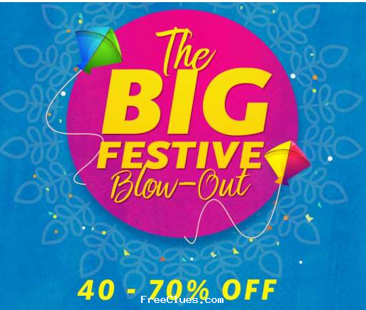 Myntra the big festive blow out fashion sale 40% to 70% discount