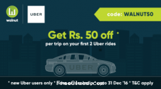 Get Rs. 50 off per trip on your 2 Uber rides