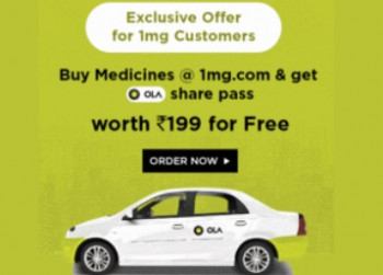 1mg Get FREE OLA Share Pass Worth Rs.199 from 1MG